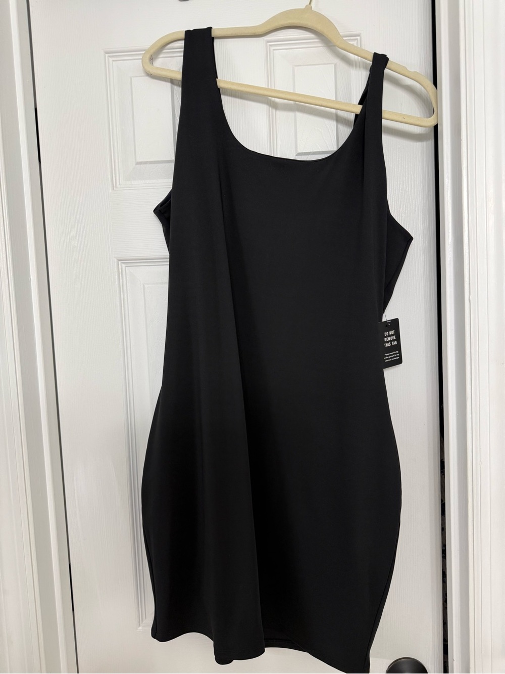 Express Body Contour Black Sleeveless Mini Dress